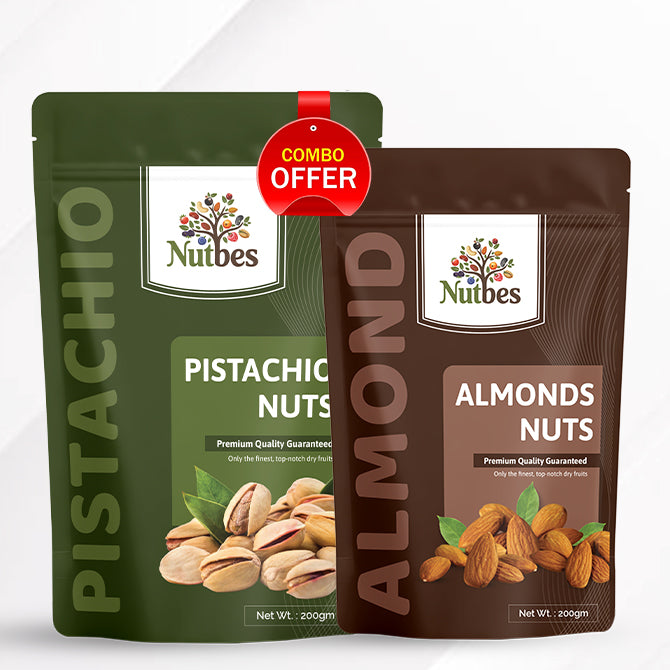 Healthy Duo – Pistachios & Almonds Combo Pack (200g x 2)