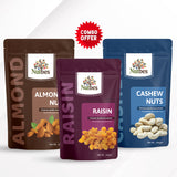 Combo Pack of Cashews, Almonds & Raisins (200g Each)