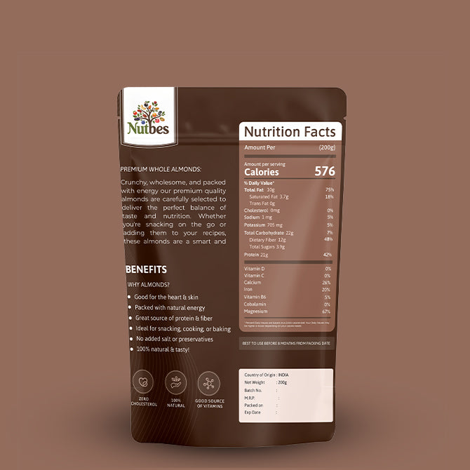 Nutbes Premium Almonds  Delight (Badam/Badaam)